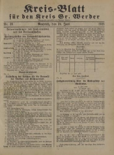 Kreis - Blatt für den Kreis Gr. Werder, 1925, Nr.25