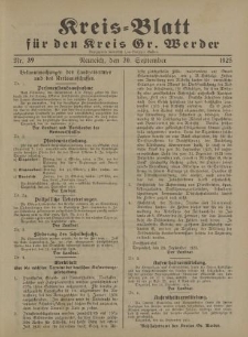 Kreis - Blatt für den Kreis Gr. Werder, 1925, Nr.39
