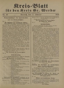 Kreis - Blatt für den Kreis Gr. Werder, 1925, Nr.42