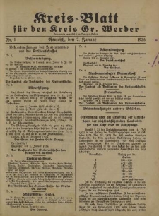 Kreis - Blatt für den Kreis Gr. Werder, 1926, Nr.1