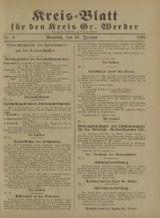 Kreis - Blatt für den Kreis Gr. Werder, 1926, Nr.4