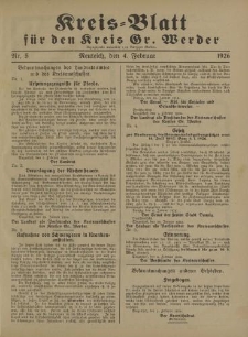 Kreis - Blatt für den Kreis Gr. Werder, 1926, Nr.5