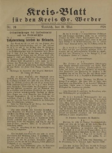 Kreis - Blatt für den Kreis Gr. Werder, 1926, Nr.20