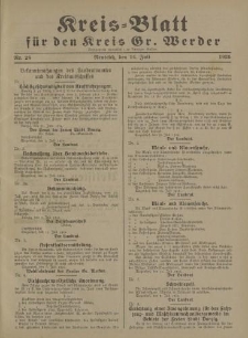 Kreis - Blatt für den Kreis Gr. Werder, 1926, Nr.28