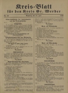 Kreis - Blatt für den Kreis Gr. Werder, 1926, Nr.30