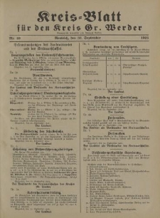 Kreis - Blatt für den Kreis Gr. Werder, 1926, Nr.40