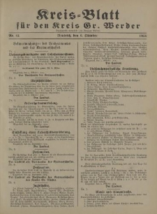 Kreis - Blatt für den Kreis Gr. Werder, 1926, Nr.41