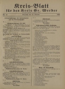 Kreis - Blatt für den Kreis Gr. Werder, 1926, Nr.43
