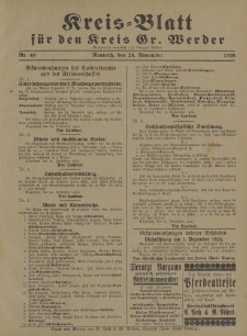 Kreis - Blatt für den Kreis Gr. Werder, 1926, Nr.49
