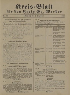 Kreis - Blatt für den Kreis Gr. Werder, 1926, Nr.50