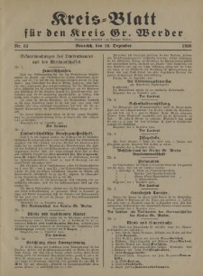 Kreis - Blatt für den Kreis Gr. Werder, 1926, Nr.52