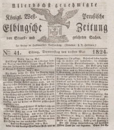 Elbingsche Zeitung, No. 41 Donnerstag, 20 Mai 1824
