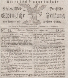Elbingsche Zeitung, No. 42 Montag, 24 Mai 1824
