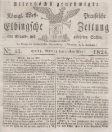 Elbingsche Zeitung, No. 44 Montag, 31 Mai 1824