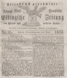 Elbingsche Zeitung, No. 45 Donnerstag, 3 Juni 1824
