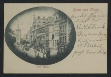 Gruss aus Elbing. Alter Markt (Pozdrowienia z Elbląga. Stary Rynek) - pocztówka