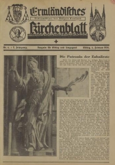 Ermländisches Kirchenblatt. Ausgabe für Elbing und Umgegend, 7. Jahrgang, Nr.6