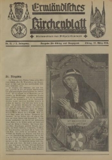 Ermländisches Kirchenblatt. Ausgabe für Elbing und Umgegend, 7. Jahrgang, Nr.13