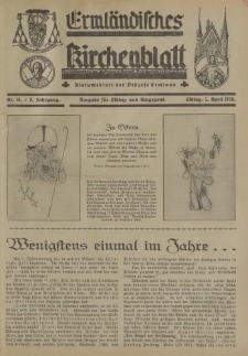 Ermländisches Kirchenblatt. Ausgabe für Elbing und Umgegend, 7. Jahrgang, Nr.14