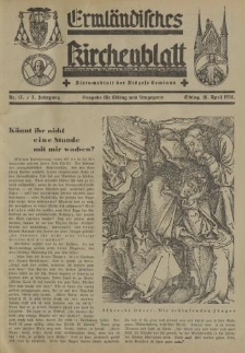 Ermländisches Kirchenblatt. Ausgabe für Elbing und Umgegend, 7. Jahrgang, Nr.15