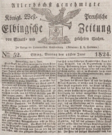 Elbingsche Zeitung, No. 52 Montag, 28 Juni 1824