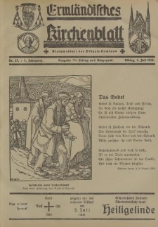 Ermländisches Kirchenblatt. Ausgabe für Elbing und Umgegend, 7. Jahrgang, Nr.27