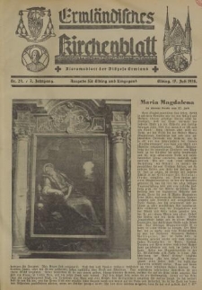 Ermländisches Kirchenblatt. Ausgabe für Elbing und Umgegend, 7. Jahrgang, Nr.29