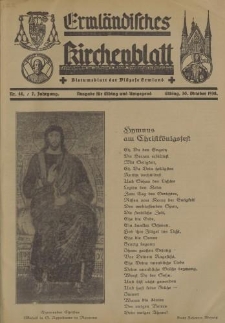 Ermländisches Kirchenblatt. Ausgabe für Elbing und Umgegend, 7. Jahrgang, Nr.44