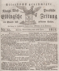 Elbingsche Zeitung, No. 55 Donnerstag, 8 Juli 1824