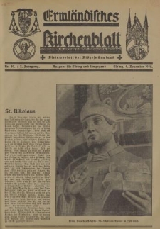 Ermländisches Kirchenblatt. Ausgabe für Elbing und Umgegend, 7. Jahrgang, Nr.49