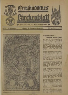 Ermländisches Kirchenblatt. Ausgabe für Elbing und Umgegend, 8.Jahrgang, Nr.1