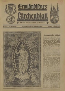 Ermländisches Kirchenblatt. Ausgabe für Elbing und Umgegend, 8.Jahrgang, Nr.15