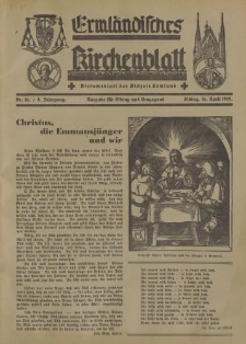 Ermländisches Kirchenblatt. Ausgabe für Elbing und Umgegend, 8. Jahrgang, Nr.16