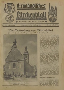 Ermländisches Kirchenblatt. Ausgabe für Elbing und Umgegend, 8.Jahrgang, Nr.23