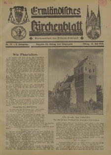 Ermländisches Kirchenblatt. Ausgabe für Elbing und Umgegend, 8.Jahrgang, Nr.29