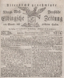 Elbingsche Zeitung, No. 59 Donnerstag, 22 Juli 1824