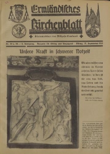 Ermländisches Kirchenblatt. Ausgabe für Elbing und Umgegend, 8.Jahrgang, Nr.37 u.38