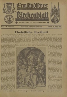 Ermländisches Kirchenblatt. Ausgabe für Elbing und Umgegend, 9. Jahrgang, Nr.9