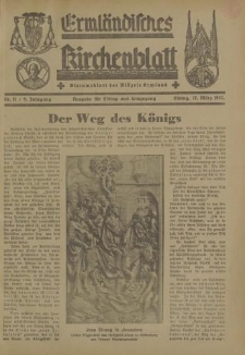 Ermländisches Kirchenblatt. Ausgabe für Elbing und Umgegend, 9. Jahrgang, Nr.11