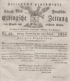 Elbingsche Zeitung, No. 63 Donnerstag, 5 August 1824