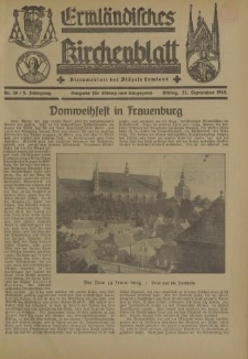 Ermländisches Kirchenblatt. Ausgabe für Elbing und Umgegend, 9. Jahrgang, Nr.38