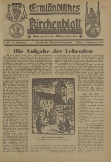 Ermländisches Kirchenblatt. Ausgabe für Elbing und Umgegend, 9. Jahrgang, Nr.44