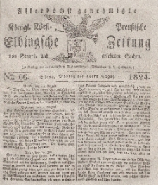 Elbingsche Zeitung, No. 66 Montag, 16 August 1824