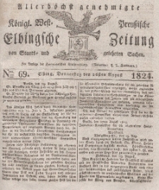 Elbingsche Zeitung, No. 69 Donnerstag, 26 August 1824