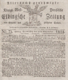 Elbingsche Zeitung, No. 73 Donnerstag, 9 September 1824