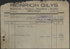 Oryginalny dokument księgowy (rachunek) z okresu II wojny światowej - 14 październik 1944 r.