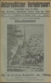 Westpreußischer Verkehrswart, Jahrg. 4, Heft 3