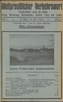 Westpreußischer Verkehrswart, Jahrg. 4, Heft 6