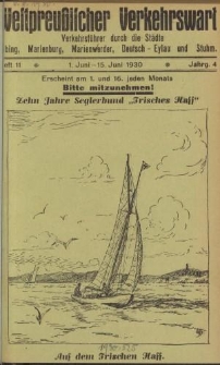 Westpreußischer Verkehrswart, Jahrg. 4, Heft 11