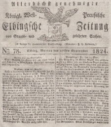 Elbingsche Zeitung, No. 78 Montag, 27 September 1824